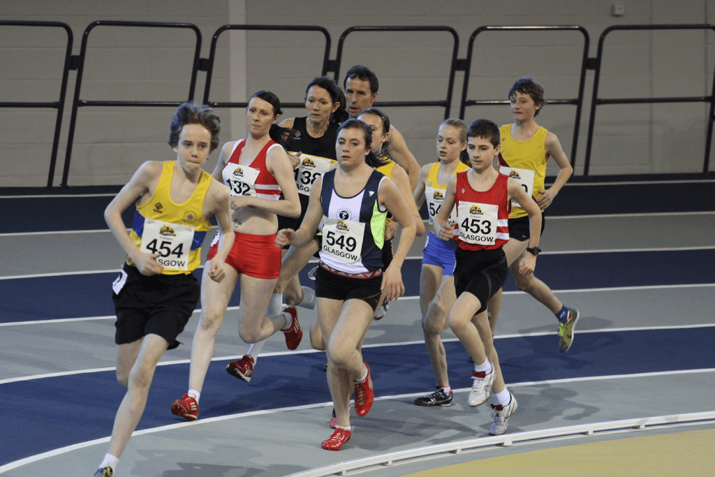 Original race bib before text edit