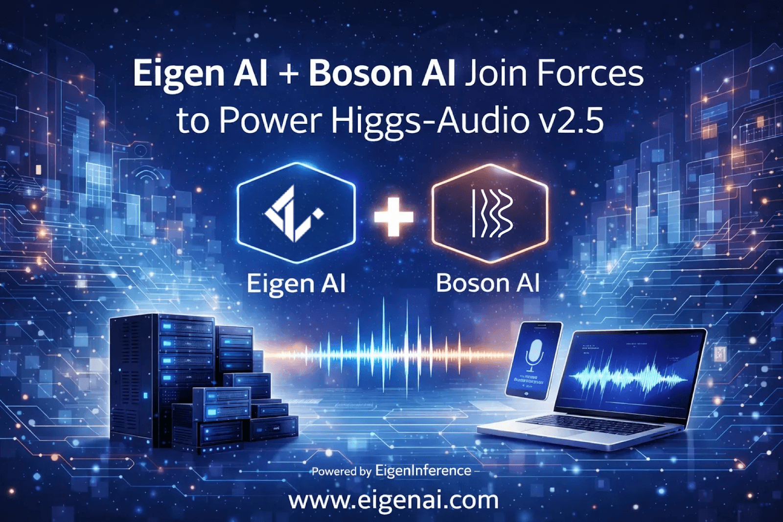 Eigen AI and Boson AI partnership announcement for Higgs-Audio v2.5