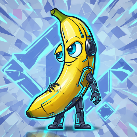 Eigen-Banana Lightning edit in a monochrome gallery