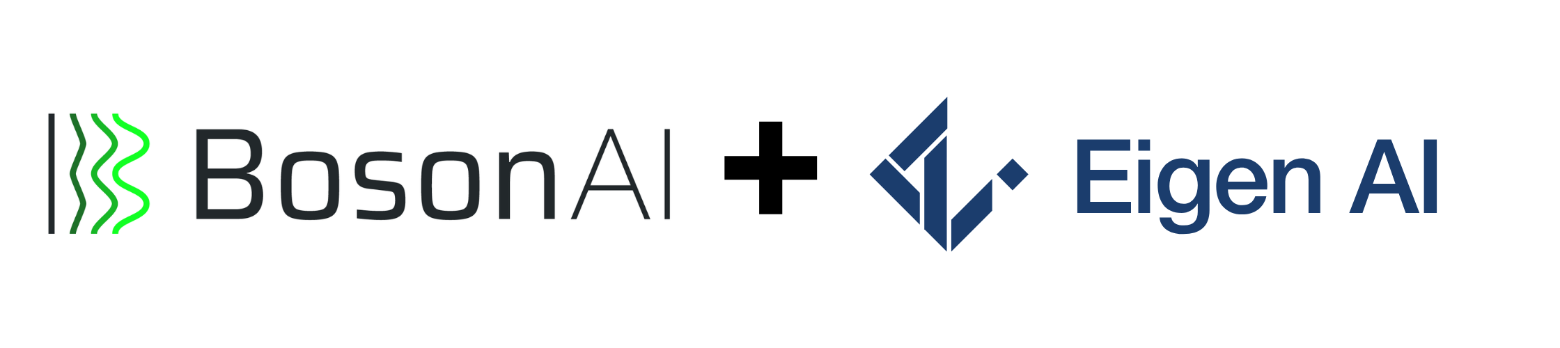 Boson AI and Eigen AI logos